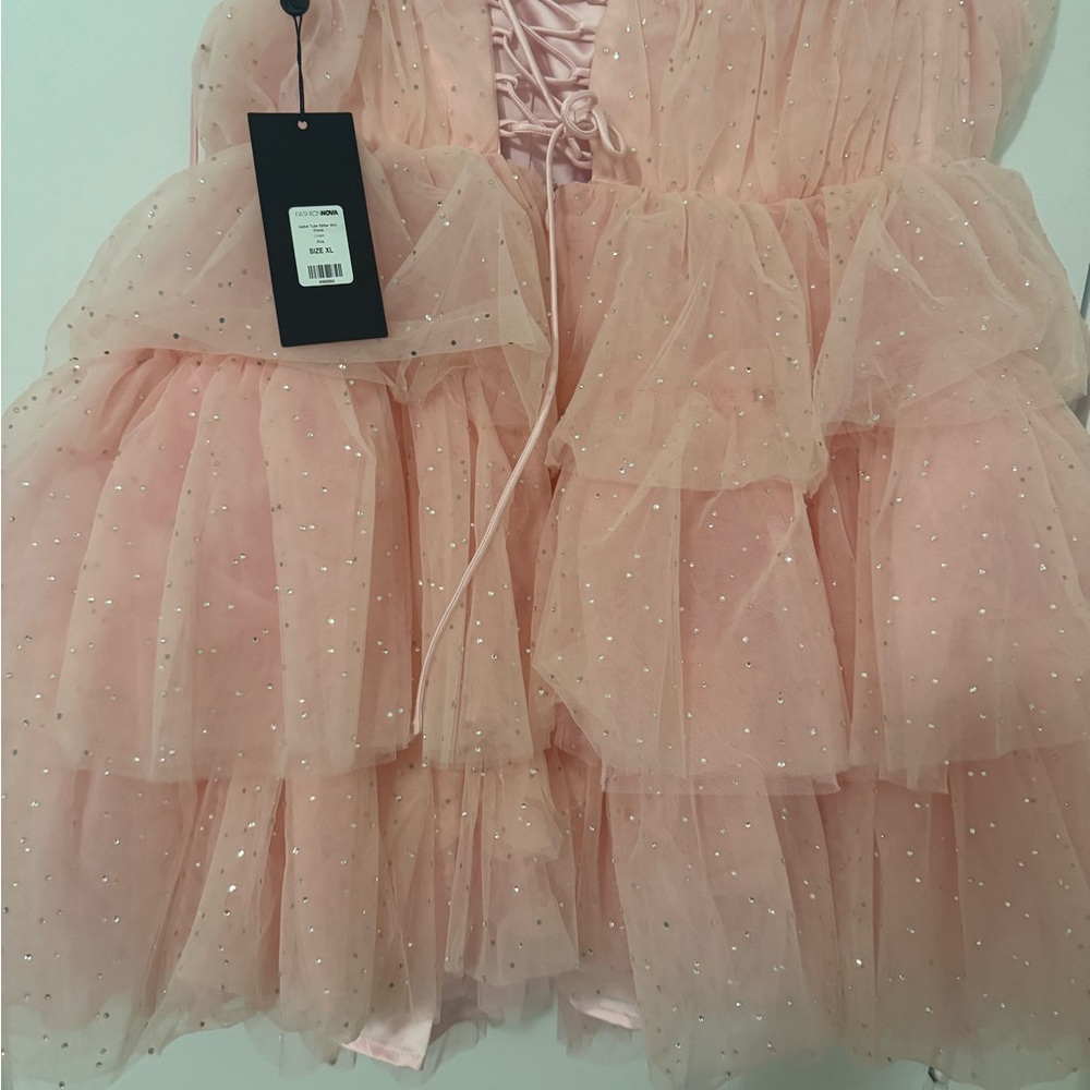 Fashion Nova Pink Glitter Mini Dress - Picture 5 of 11